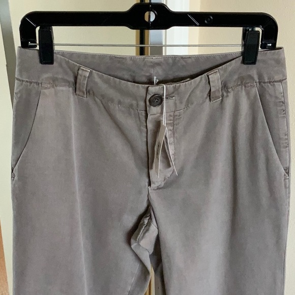 James Perse Pants - James Perse Mid-Rise Twill Boyfriend Chino Trouser Pants